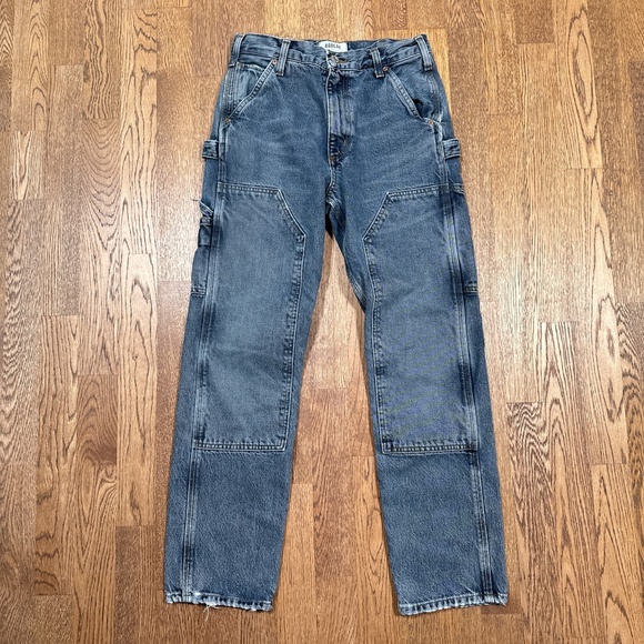 AGOLDE Rami Carpenter Jeans Repetition Straight Ankle Denim Jeans Womens 24 - Picture 1 of 11